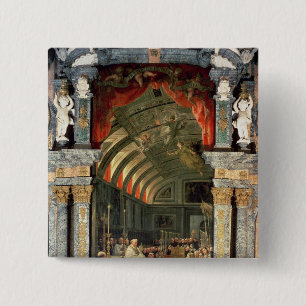 Holy Communion of Charles II 15 Cm Square Badge