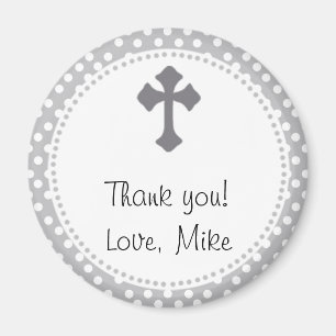 Holy Communion Polka Thank You Round Magnet