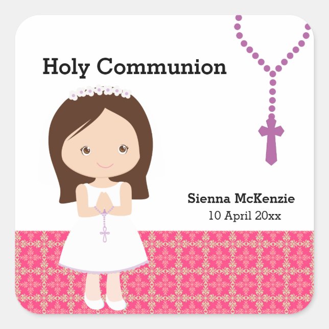 Holy Communion Square Sticker (Front)