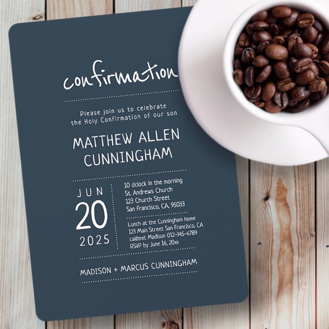 Holy Confirmation Boy | Modern + Simple Invitation (Creator Uploaded)