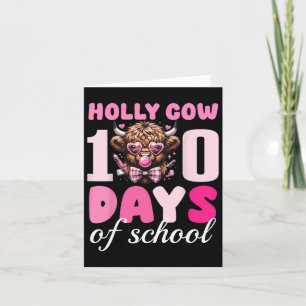 Holy Cow 100 Days Of School 100th Day Smarter Boy  Card