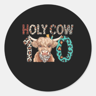 Holy Cow 100 Days Of School 100th Day Smarter Teac Classic Round Sticker
