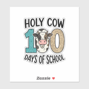 Holy Cow 100 Days of School Vintage Cow Shirt Desi