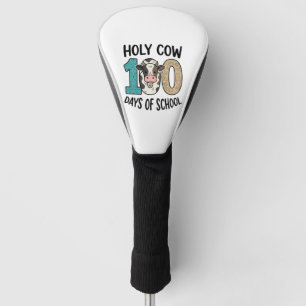 Holy Cow 100 Days of School Vintage Cow Shirt Desi Golf Head Cover