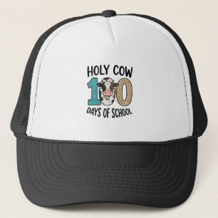Holy Cow 100 Days of School Vintage Cow Shirt Desi Trucker Hat