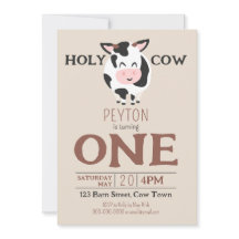Holy Cow 1st Birthday Farm Animal Party