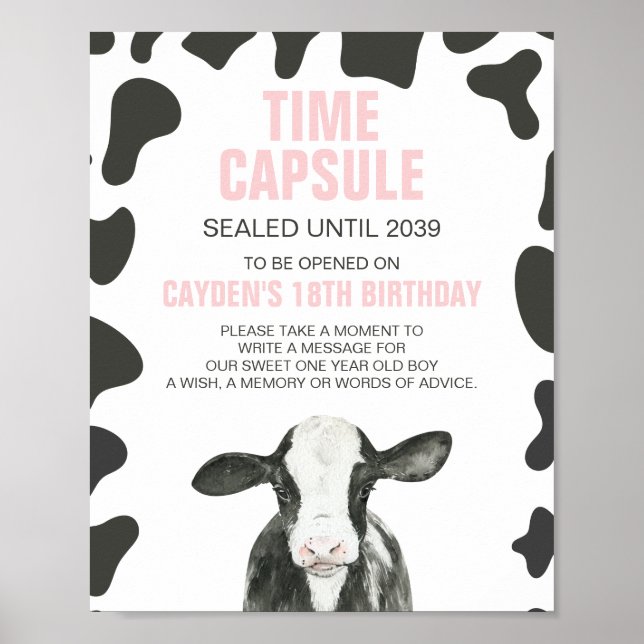 Holy Cow 1st Birthday Time Capsule Poster (Front)