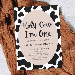 Holy Cow, A Baby Cow Baby Shower Invitation