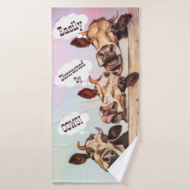 Holy Cow a Custom Print  Bath Towel (Bath Towel)