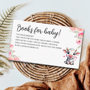 Holy Cow , Adorable Cow Baby shower Girl Enclosure Card