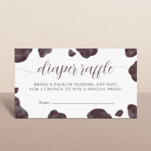 Holy Cow Baby Shower Diaper Raffle Enclosure Card