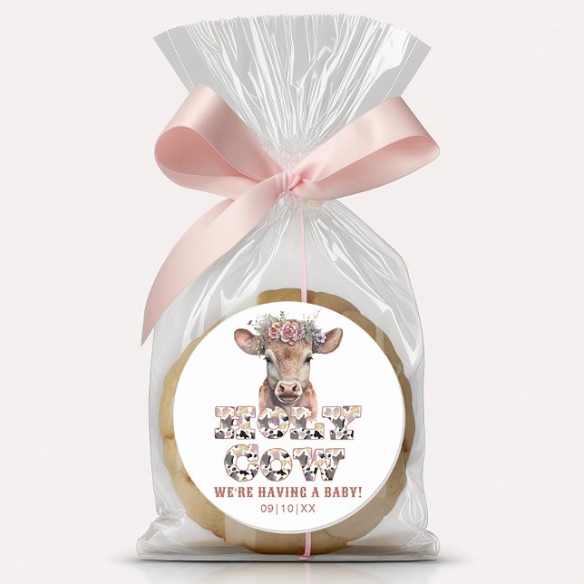 Holy Cow Baby Shower Favour Sticker (Creator Uploaded)
