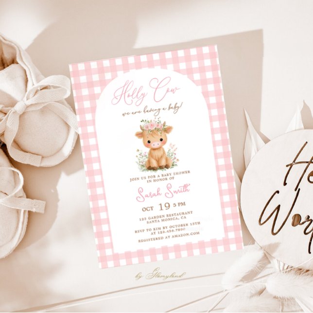 Holy Cow Baby Shower Girl Invitation (Creator Uploaded)