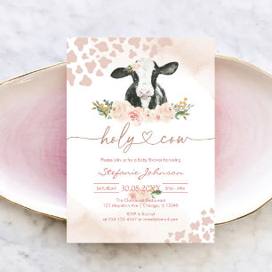 Holy Cow Baby Shower Invitation