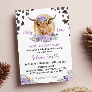 Holy Cow Baby Shower Invitation