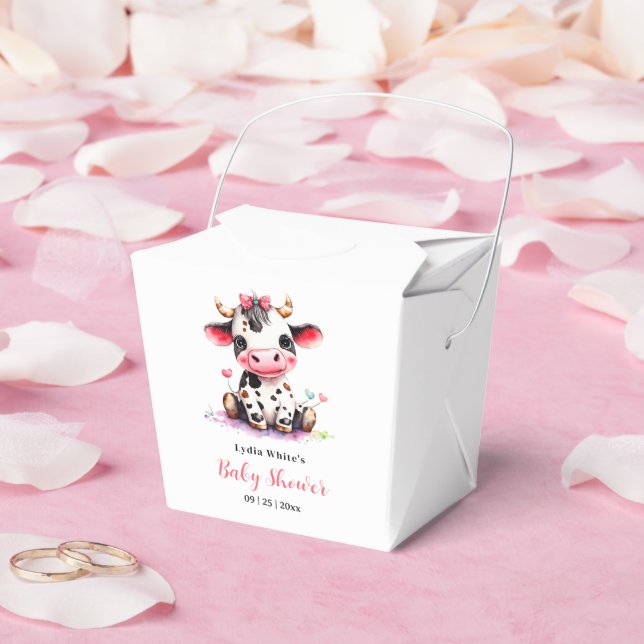 Holy Cow Baby Shower Minimalist girl baby shower Favour Box (Wedding)