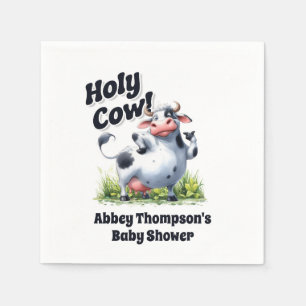 Holy Cow Baby Shower Napkin
