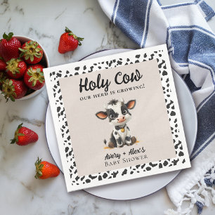 Holy Cow Baby Shower Napkin