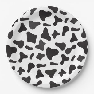 Holy Cow Birthday Cow Print Farm Paper Plates