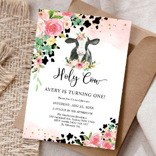 Holy Cow Birthday Invitation