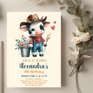 Holy Cow Birthday  Invitation