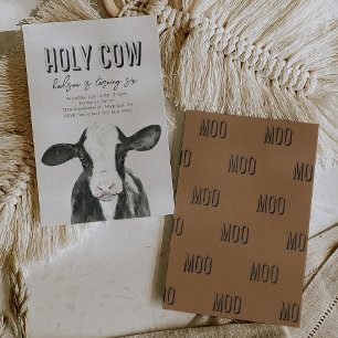 Holy Cow Birthday Invitation   Cow Party