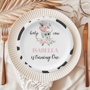 Holy Cow Birthday Paper Plate
