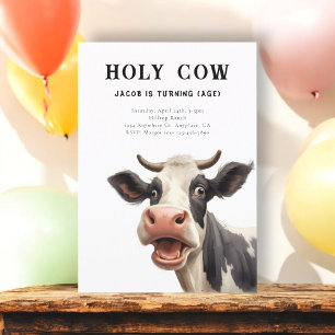 Holy cow birthday party  invitation