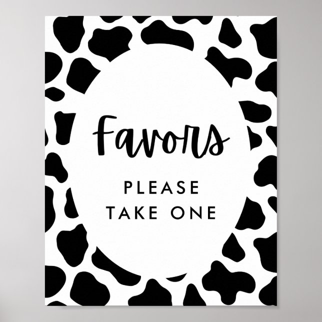 Holy Cow Birthday Party Please Take One Favour Sig Poster (Front)