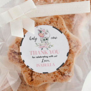 Holy Cow Birthday Sticker Labels