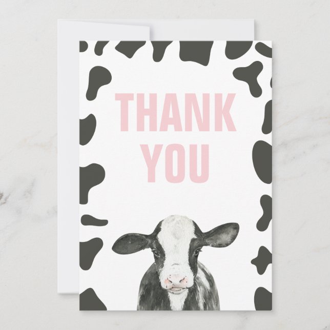 Holy Cow Birthday Thank You Cards (Front)