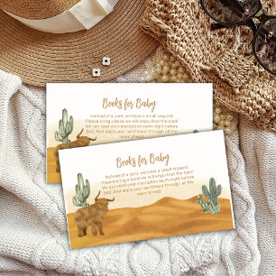 Holy Cow Boho Cactus Desert Books For Baby Shower Enclosure Card
