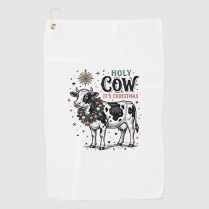 Holy Cow Christmas Vintage Cow Holiday Shirt_1 Golf Towel