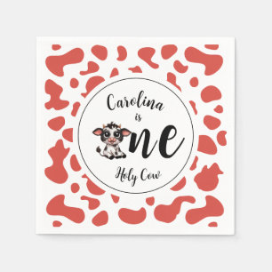 Holy Cow coral pink Napkin