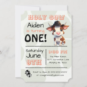 Holy Cow Country Birthday Party Invitation