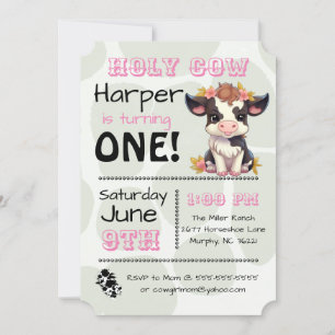 Holy Cow Country Birthday Party Invitation