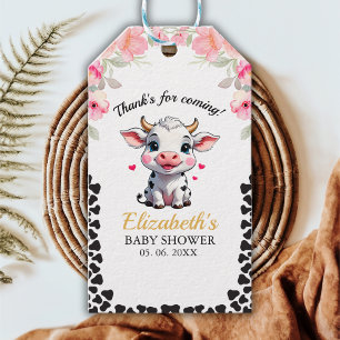 Holy Cow , Cute Cow Baby shower Gift Tags