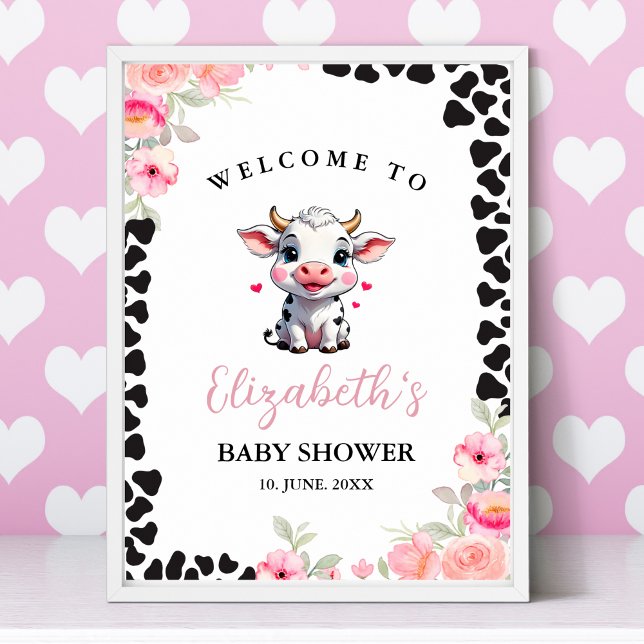 Holy Cow , Cute Cow Baby shower Girl Poster (Creator Uploaded)