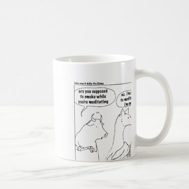 holy cow & dolly the llama coffee mug (Right)