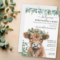 Holy Cow Eucalyptus Highland Calf Baby Shower 