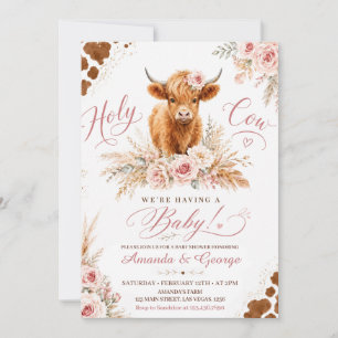 Holy Cow Girl Baby Shower Invitation