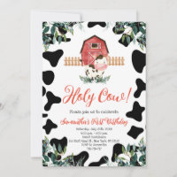 Holy Cow Greenery First Birthday Party