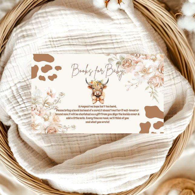 Holy Cow Greenery Highland Cow  Books for Baby  Enclosure Card (Creator Uploaded)
