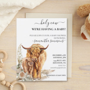 Holy Cow Highland Calf Baby Shower Boho Budget 