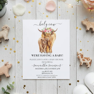 Holy Cow Highland Calf Baby Shower  Budget 