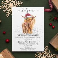 Holy Cow Highland Calf Baby Shower Christmas
