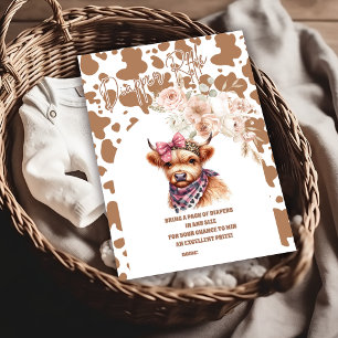 Holy Cow Highland Cow   Diapper Raffle Enclosure Card