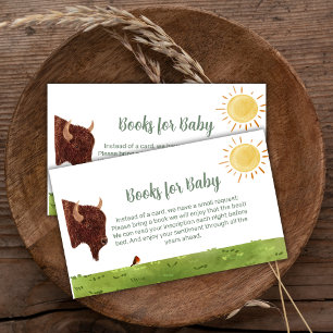 Holy Cow Highland Farm Books For Baby Shower Enclosure Card