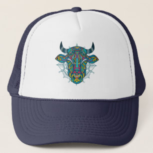 Holy Cow Hippie Mandala Design Trucker Hat