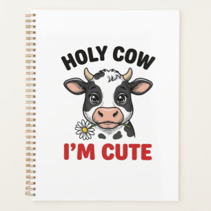Holy Cow I’m Cute Funny Cow Vintage Engraving Desi Planner
